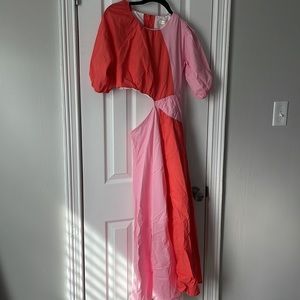 Two toned Side cut out dress